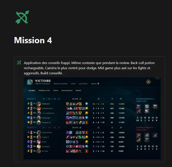 Carnet de mission d'un élève