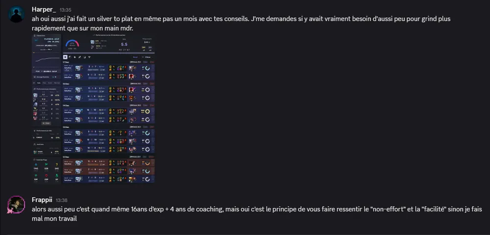 Message d'un joueur