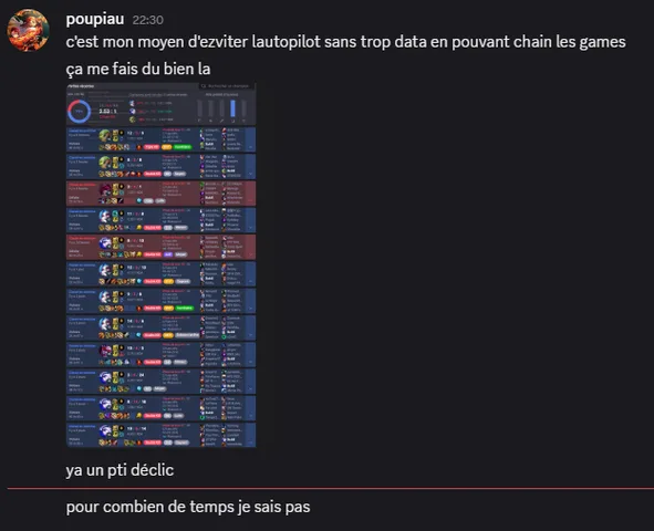 Message d'un joueur