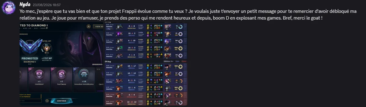 Message d'un joueur